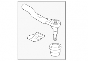Steering tip right Honda HR-V 16-22
