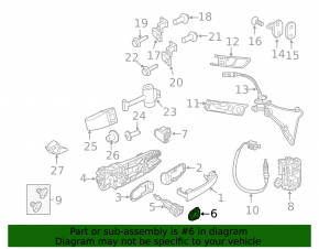 Plug outer handle front left VW Jetta 11-18 USA keyless