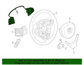 Steering wheel controls BMW 5 F10 11-14 without radar