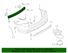 Mitsubishi Outlander 18-21 rear bumper reinforcement