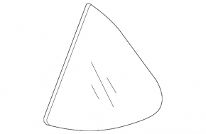 Door glass triangle with seal rear right Acura TLX 15-