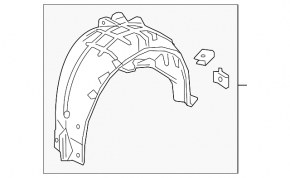 Rear left fender liner Honda Civic X FC 16-18 4d AVTM