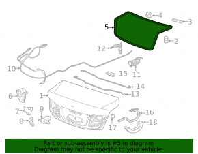Acura ILX 13-22 Trunk Lid Seal