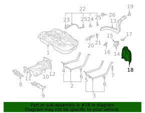 Rear left fender liner Lexus RX300 RX330 RX350 RX400h 04-09 break