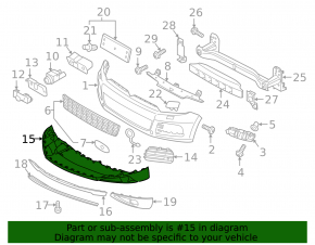 Front bumper lip for VW Touareg 11-14