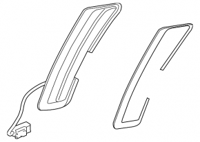Left front bumper reflector for Lexus RC300 RC350 19-25 rest.