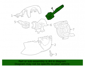 Steering column switch right Chevrolet Equinox 18- worn
