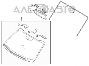 Interior mirror Kia Optima 11-16 with auto-dimming,
