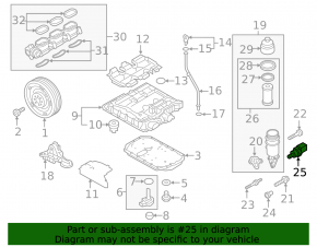 Oil Pressure Sensor for Porsche Panamera 12-16 Hybrid, 3.0