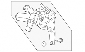 Rear wiper linkage with motor for Kia Sorento 10-15