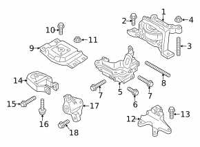 Engine Mount Bracket Left Lincoln MKC 15-19