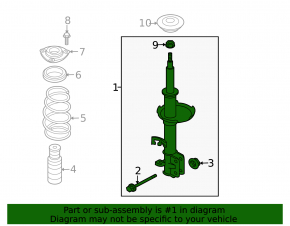 Front left shock absorber Nissan Versa 1.8 10-12
