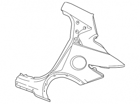 Quarter wing rear left Infiniti QX30 17-19