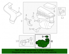 Air duct from the air filter housing BMW X5 F15 16-18 plug-in