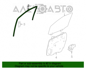 Front right windshield seal for Mercedes W164 ML
