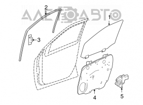 Front right windshield seal for Mercedes W164 ML