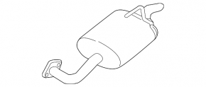 Muffler rear part, barrel left Nissan Altima 19-24 2.5 awd