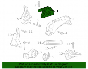 Engine mount right Chevrolet Malibu 13-14 2.4 hybrid