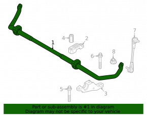 Front stabilizer BMW 5 G30 17-23 2.0T AWD