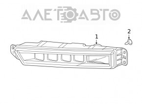 Left fog light for Honda CRV 20-22 hybrid LED, cracks, sand