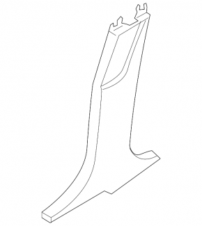 Center pillar trim lower left BMW X1 F48 16-22 black