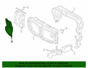 Air duct for additional radiator, left, BMW X6 G06 20-25 M
