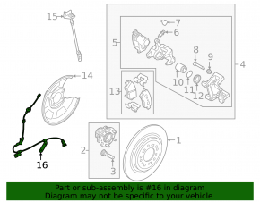 Rear right ABS sensor for Hyundai Tucson 22-25 AWD