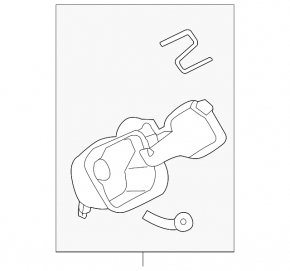 Fuel filler flap with housing VW Golf 15-17