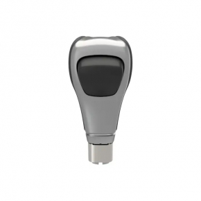 Gear knob Jeep Cherokee KL 14 - leather, gray overlay, coating defect, scratch