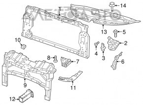 TV bracket, right eyelash, Chrysler 200 15-17