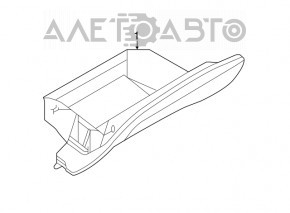 Nissan Rogue 14-20 glove compartment, black