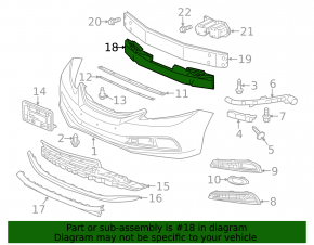 Honda Civic 2013-11 Front Bumper Absorber