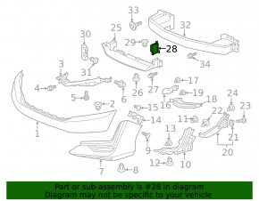 Radiator deflector right Honda Clarity 18-21 usa