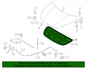Hood insulation Hyundai Elantra UD 11-16