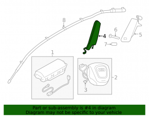 Front right seat airbag for Audi Q5 8R 09-17