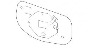 Heated right mirror element for Subaru Legacy 20-25