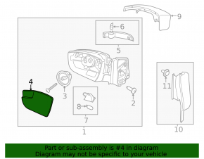 Mirror element left Ford Escape MK3 13- heated, BSM