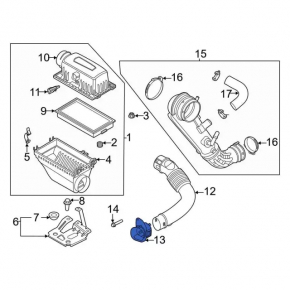 Air intake Ford Explorer 20- 2.3T