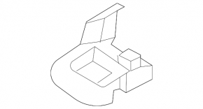 Seat runner trim, 2nd row, left, inner, Ford Escape MK4 20-25, black, with plugs, worn