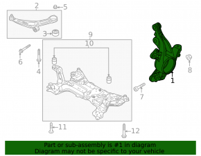 Front left axle with hub for Ford Escape MK4 20-24 AWD, rusty