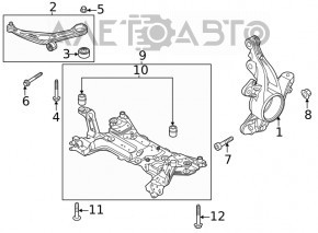 The front left axle with hub for a Ford Escape MK4 20-26 AWD is rusty; the hub needs replacing.