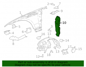 Wing seal door-wing left Jaguar F-Pace X761 17-