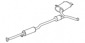 Honda Crosstour 10-15 Right-Hand 2.4L Rear Barrel Exhaust