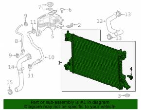 Radiator cooling water Chevrolet Volt 11-15 dented