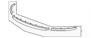 Lip extension front bumper left Chevrolet Malibu 13-15