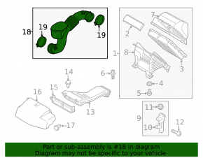 Air duct for manifold Hyundai Santa FE Sport 17-18 2.4