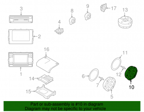 Speaker door rear left VW Atlas 18-22