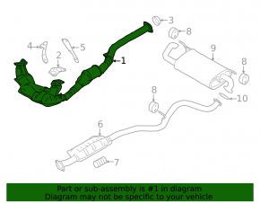 Exhaust manifold with catalytic converter Subaru XV Crosstrek 18-23