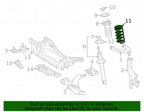 Front right spring for Lexus IS250 IS300 IS350 06-08