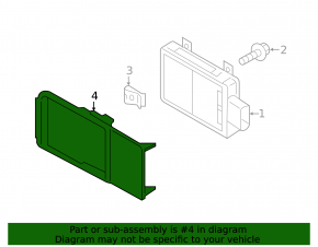 Blind Spot Sensor Cover (BSM) Right, Front, Audi Q8 19-25
